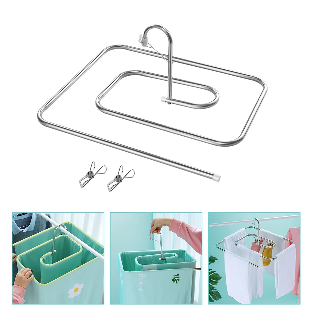 1 مجموعة 1 مجموعة الفولاذ المقاوم للصدأ دوامة لحاف رف الثقيلة بطانية شماعات يندبروف ورقة تجفيف الرف للملابس الضخمة