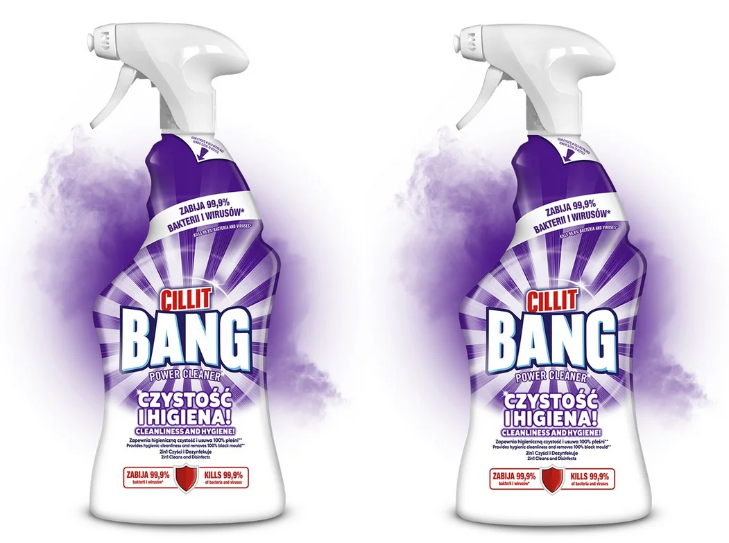 Juego de 2 pulverizador de limpieza Cillit Bang, para limpieza, blanqueamiento e higiene, blanco, 750ml
