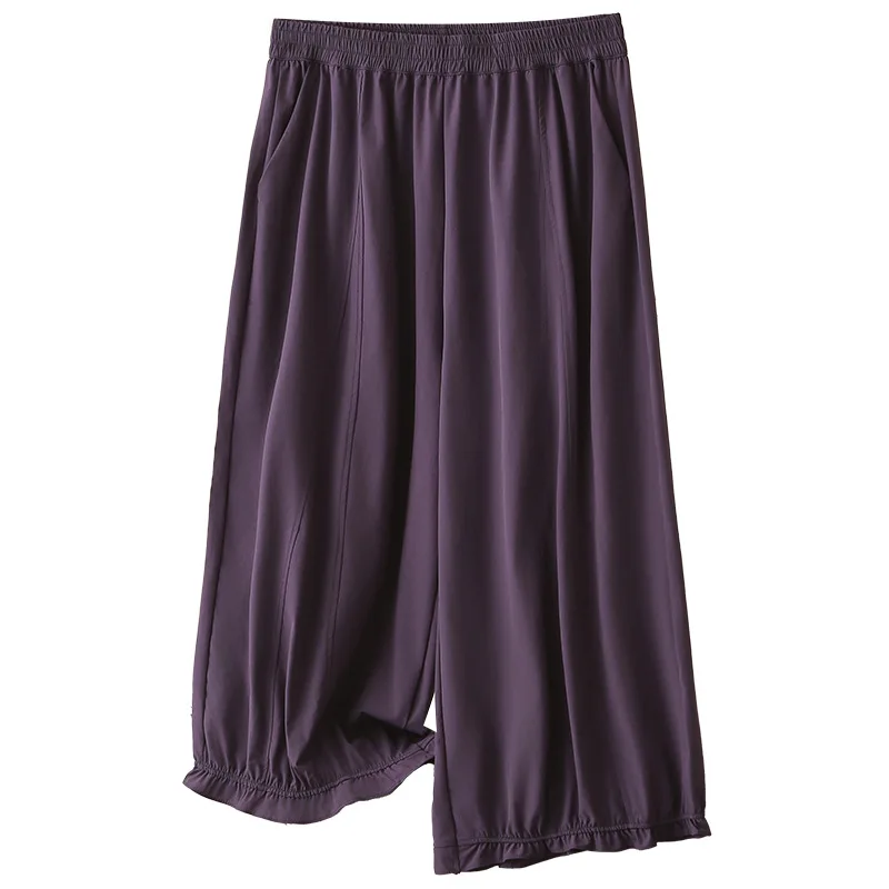 

Женские брюки-крабаны больших размеров, 100 кг, повседневные свободные тонкие укороченные брюки, новые крутые летние 5115