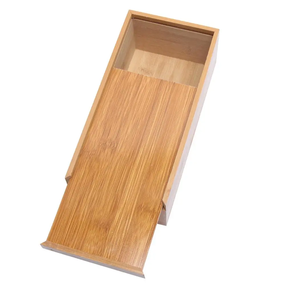 Hotel Creative Western restaurant Bamboo Desktop Organizer Square Napkin holder Storage box Tissue Holder Tissue Rack - view 3