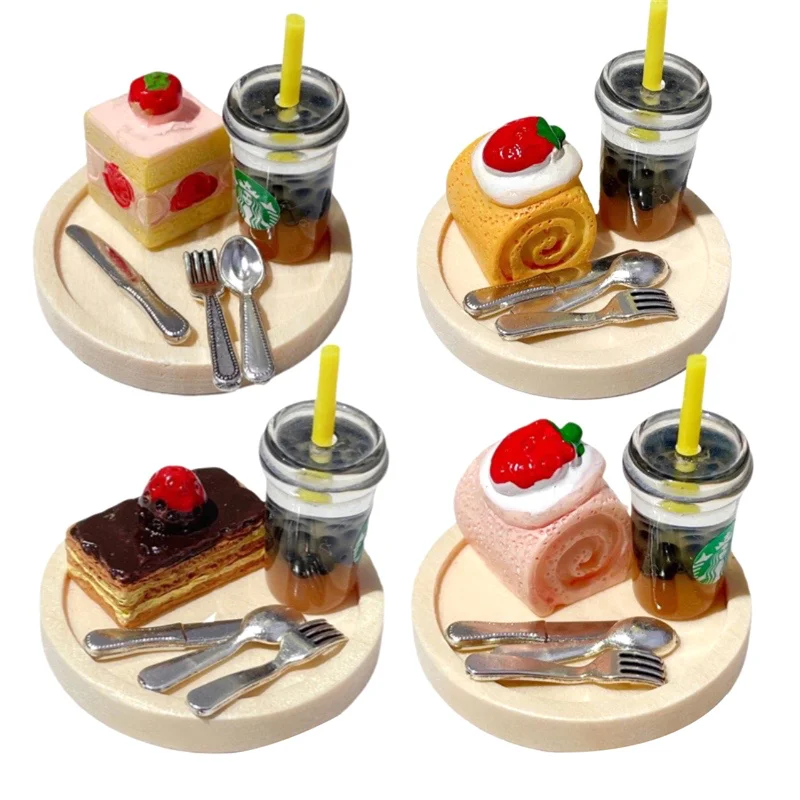 Mini Dollhouse Decoration Cake Model Set Of Mobile Phone Case Material Diy Accessories