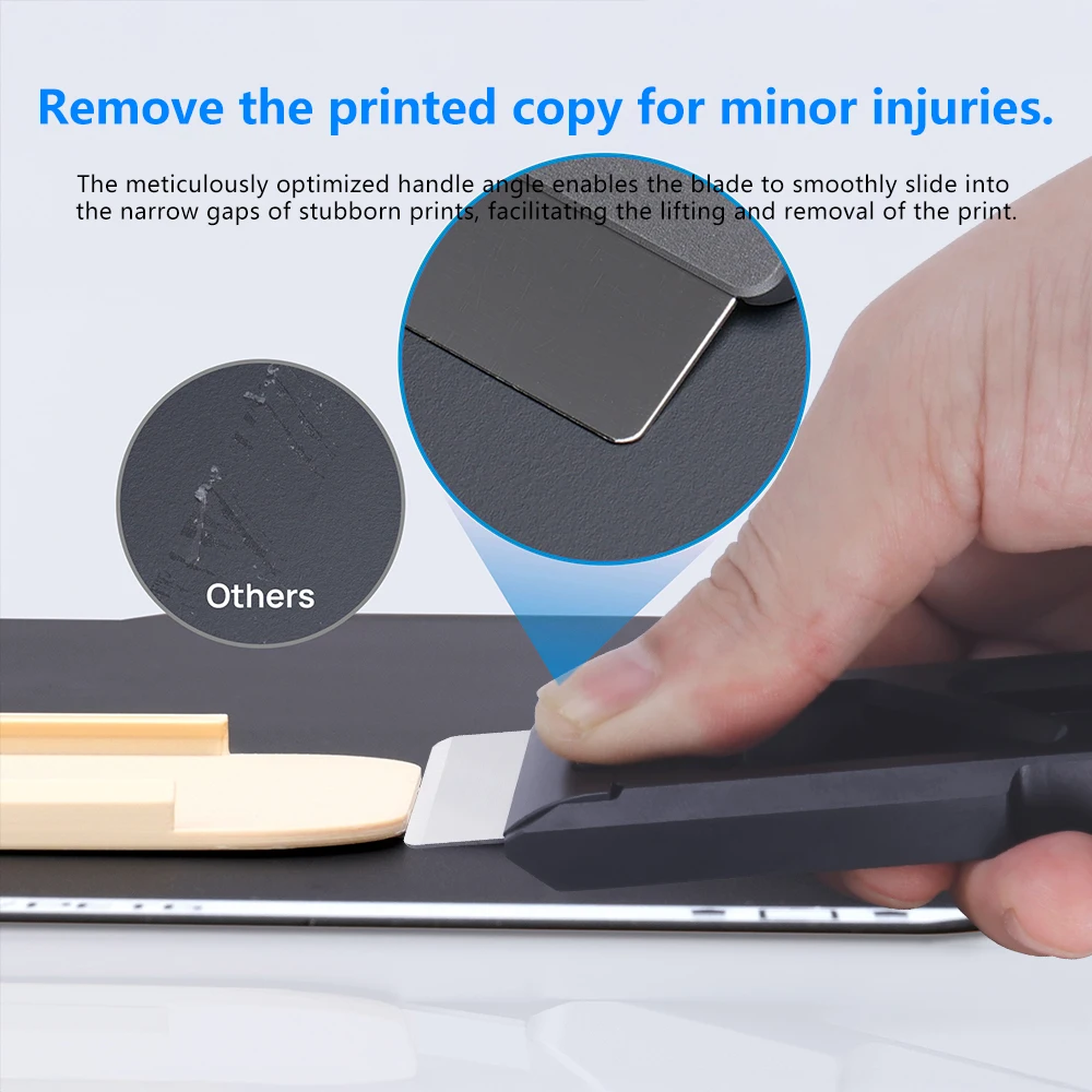 Scraper For Bambu Lab Creality CNC Aircraft Aluminum Alloy Scraper Blade Cleaning Tool Shovel Scrapers Knife Tip 3D Printer Part