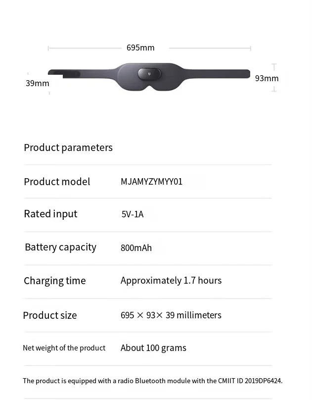 Intelligent Massage Eye Mask, Hot Compress Eye Mask,  Massage Device, Fatigue Relief and Soothing Tool, Eye protection Device