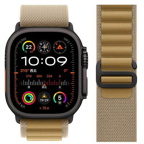 Imagen 1 del producto Alpine Loop para apple watch band ultra2 49mm 40-44mm 45mm 41mm 38mm G-hook correa deportiva iwatch Series 9 8 7 6 SE 5 4 10 46mm 42mm