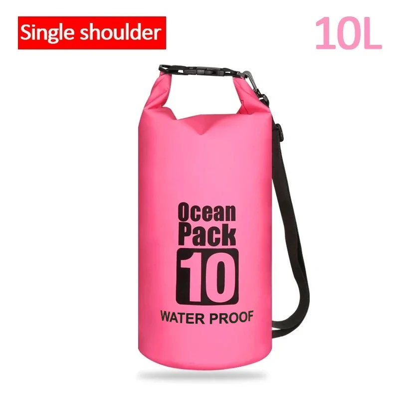 Droge PVC waterdichte tassen voor dames en heren, 2L/5L/10L/20L/30L, outdoor zwememmertassen, raftassen