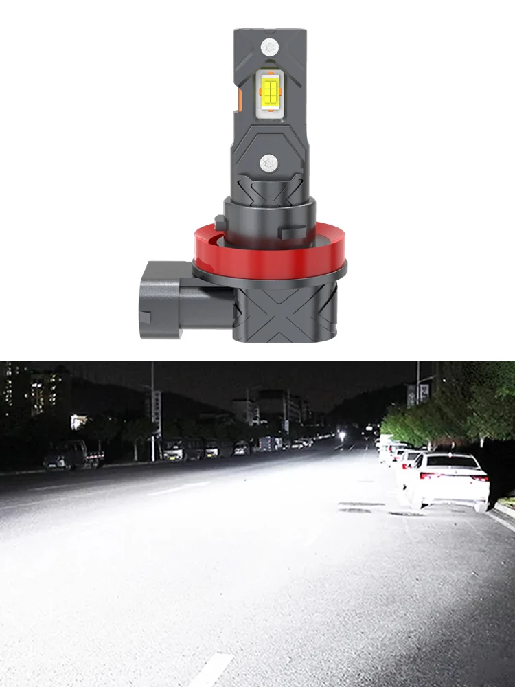 Żarówki LED do reflektorów samochodowych H8 H11 Canbus 9005 HB3 9006 HB4 CSP LED 100W Turbo Auto Lamp 6000K 12V 30000LM — 2
