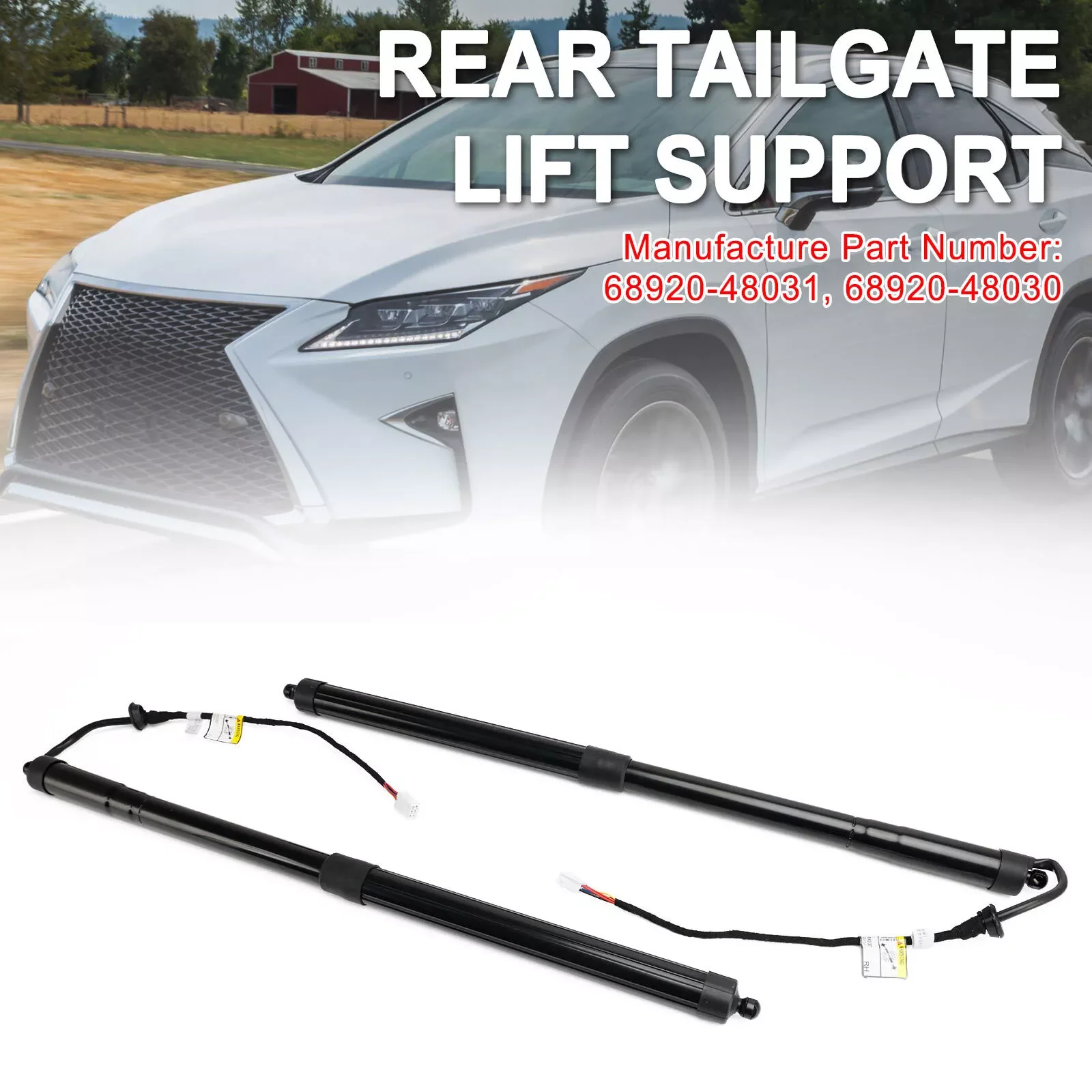 For Lexus RX350 RX450h 2016-2019 Left and Right Tailgate Lift Support Strut Electric Tailgate Gas Struts 68910-48071 68920-48031