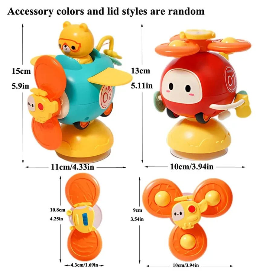 Suction Cup Swivel High Chair Baby Toy 6 12 Months Swivel Rattle Bathtub Shower Educational Montessori Games 12 3 Years