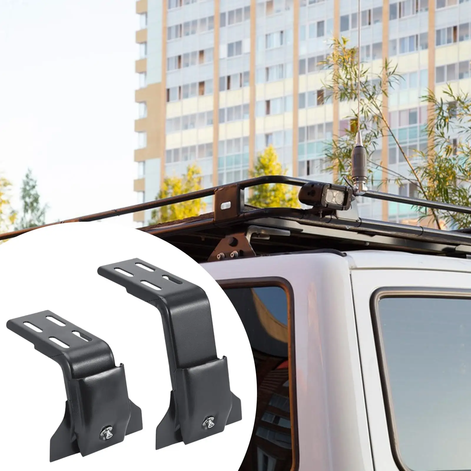 

Universal Metal Gutter Roof Rack Mounting Bracket Adjustable Durable Support for Car Roof Platform Crossbars