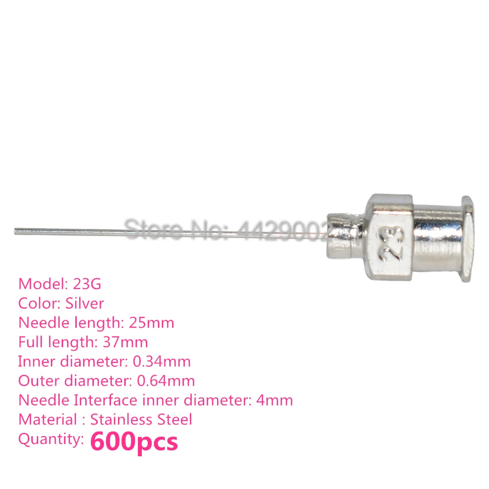 600 Stück Klebstoff-Spritzen-Nadeln 19G 21G 23G 25G Edelstahlnadeln Klebstoff-Dispenser-Nadeln mit stumpfen Spitzen Set – Detail 4