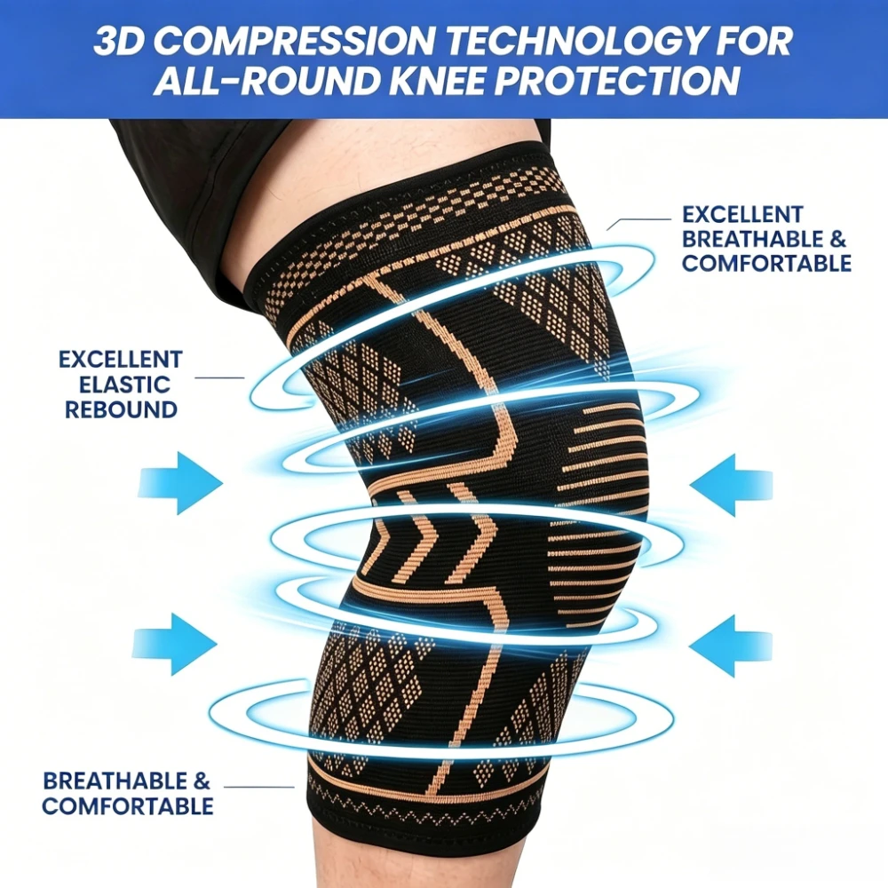 2 Pairs Knee Braces for Men Women, Compression Knee Sleeves, Elastic Knee Support Pads for Basketball Cycling Running Workout Sports