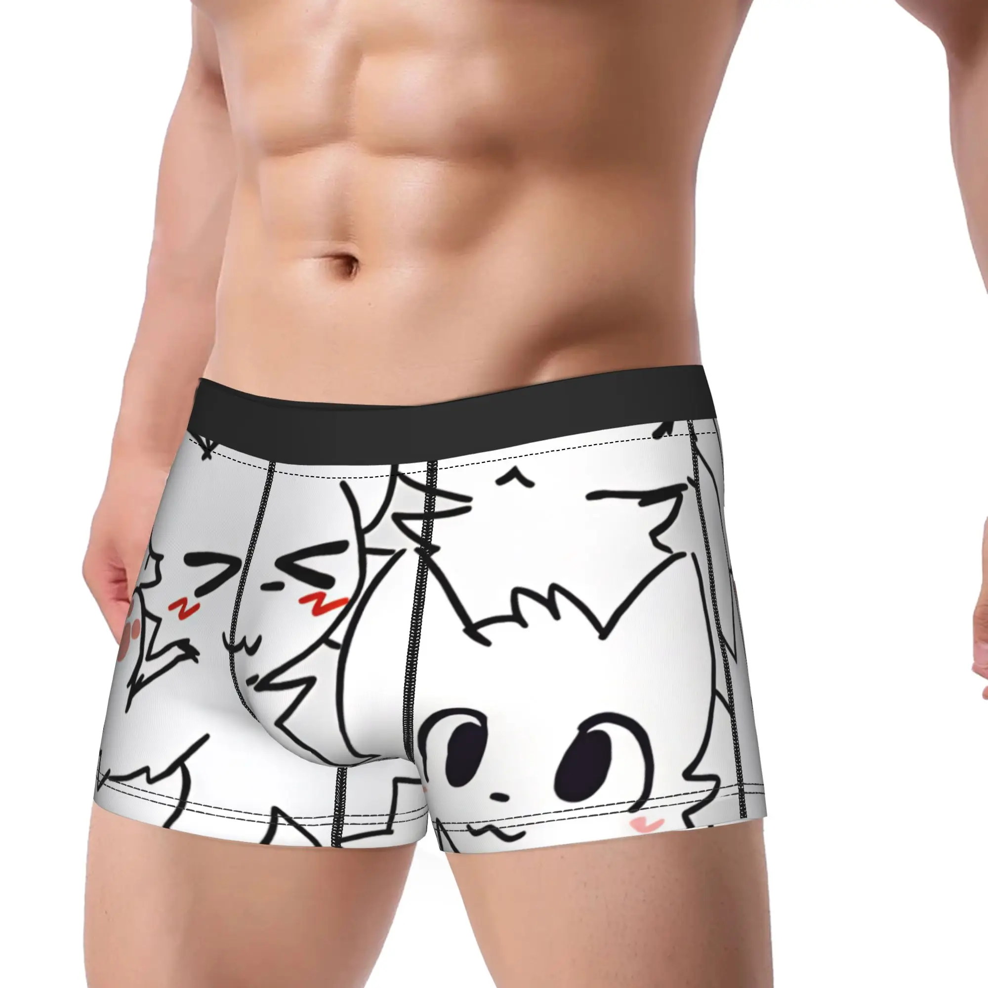 Boykisser Silly Cat    Boxershorts  3D Pouch Underwear Hot Sale Custom DIY Shorts Briefs Breathable Males Panties Plus Size 2XL