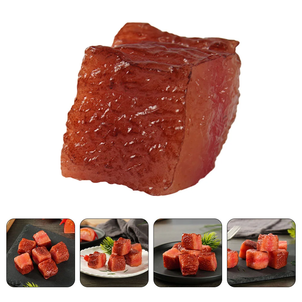 6 Pcs Simulated Beef Nuggets Cooked Meat Photography Model Artificial Simulation