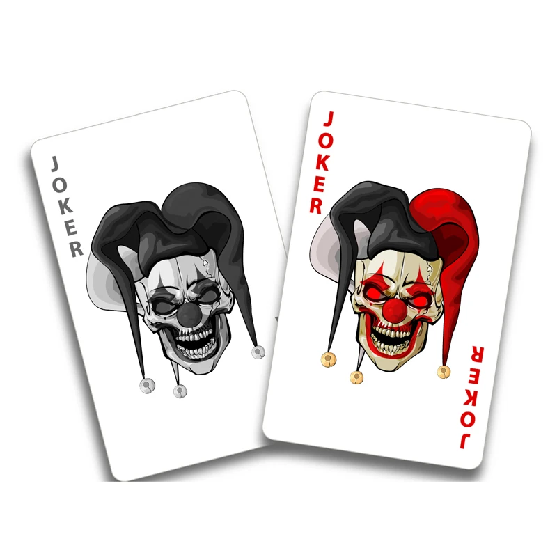 V1434# Car Sticker  Joker Clown Circus Playing Cards Creepy Decal PVC Motorcycle  Waterproof Vinyl Decal Car Accessories Decor