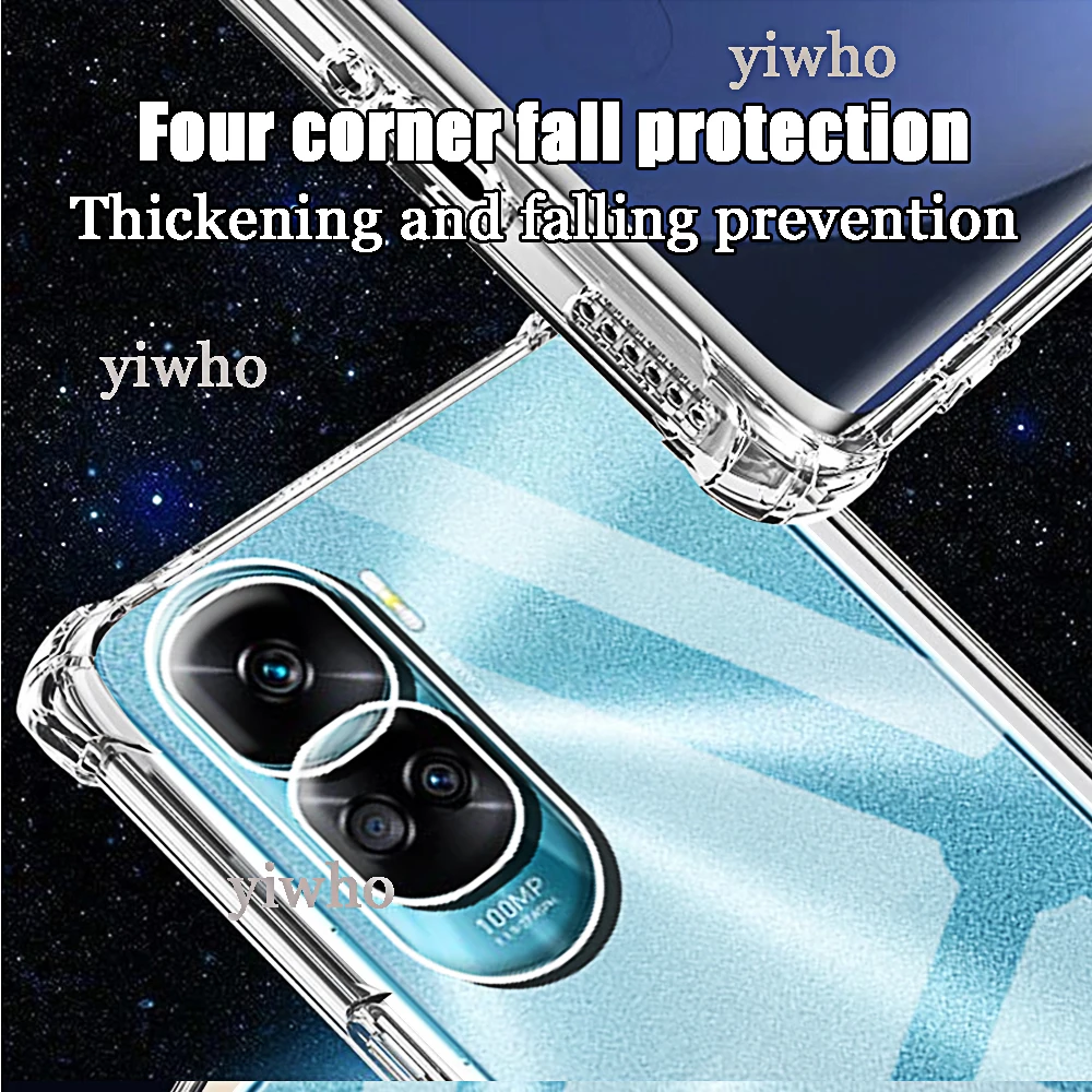 Shockproof Phone Case for Huawei Honor 90 70 Lite 80 Pro Transparent Clear Silicone Soft TPU on Honor90 90lite 70lite Back Cover