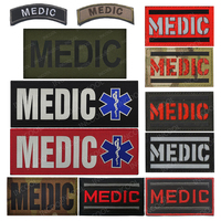 MEDIC IR Reflective Patches Emergency Rescue Paramedic Embroidery Armband Shoulder Tactical First Aid Badges For Clothing Jacket