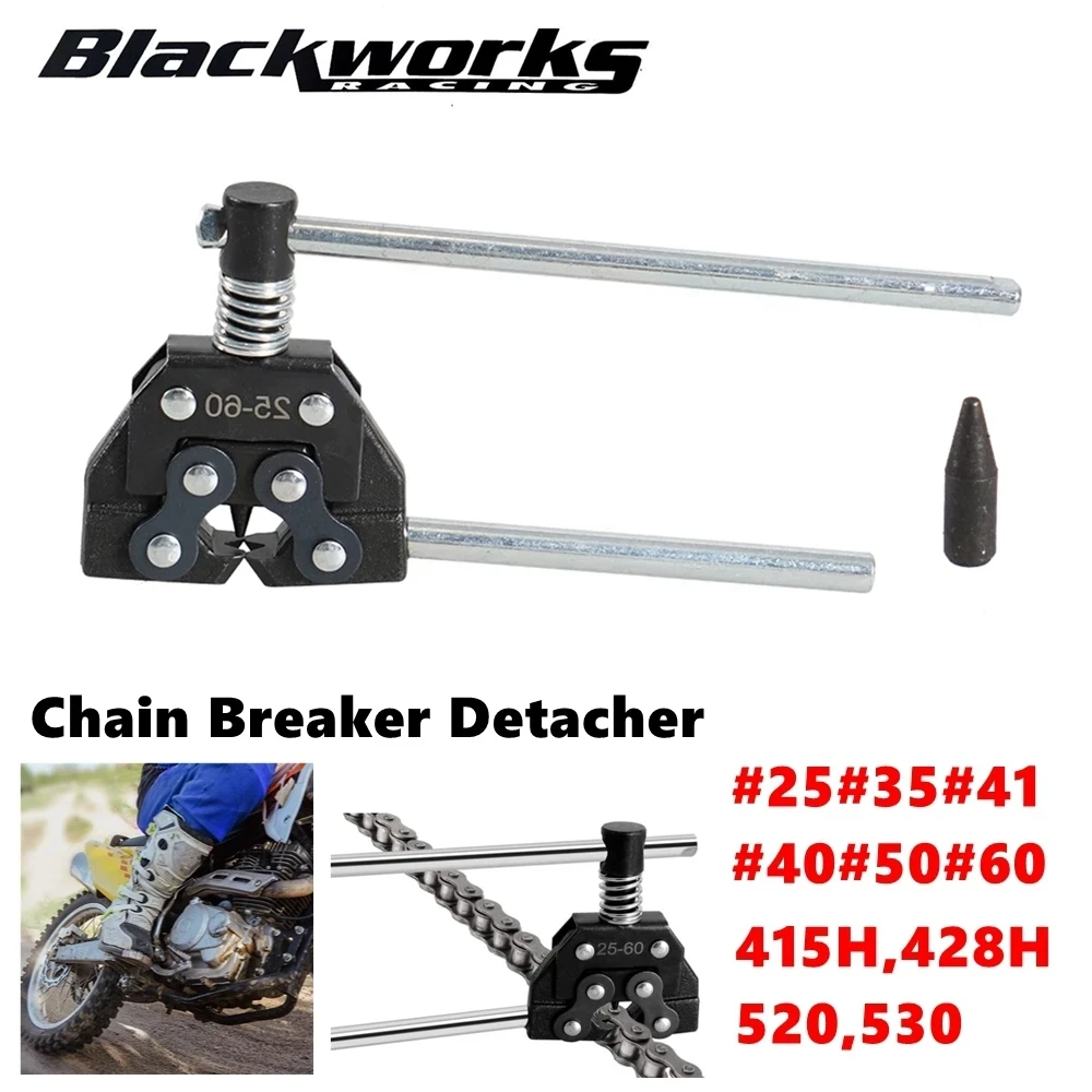 Roller Chain Breaker Detacher Tool For #25#35#41#40#50#60 428H,415H,530,520 Motorcycle Bicycle Go Kart ATV Chains Replacement