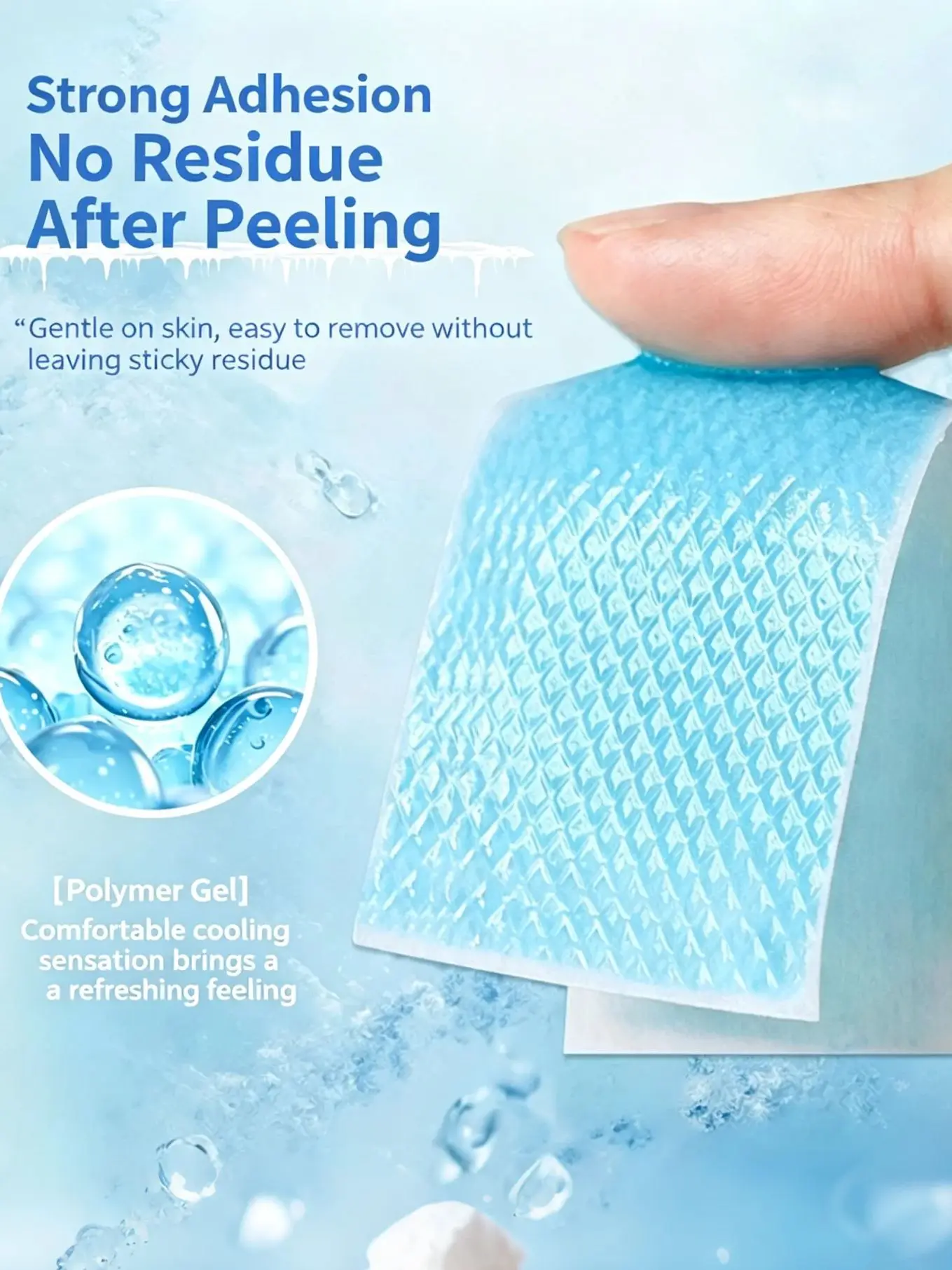 Cooling Gel Patches Summer Heat Relief Cold Sticker Refreshing Cool Paste for Forehead Neck Portable Skin Care Cooling Stickers