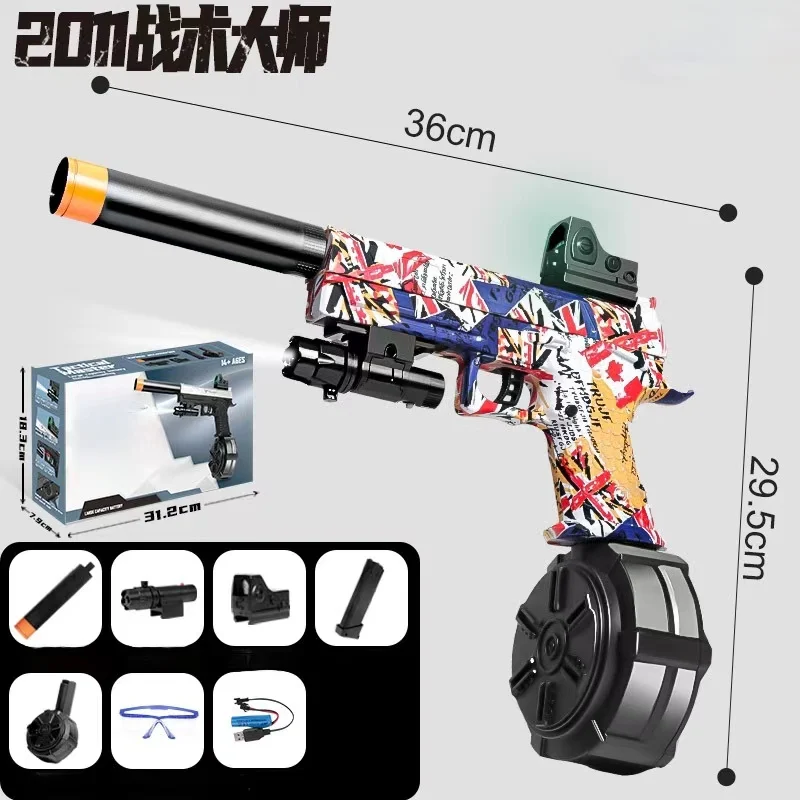 TT2011 Pistol Guns Blasters Water Ball Gun Vending Machine With Gel Bullet Gun Acsessories Outdoor Shooting Toys Prezenty świąteczne