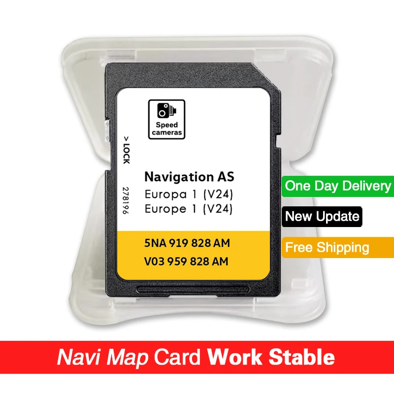 Genuine for VW V24 AS Europe Sat Nav SD Card Software Navi 5NA919828AM 32GB Naving Map Card