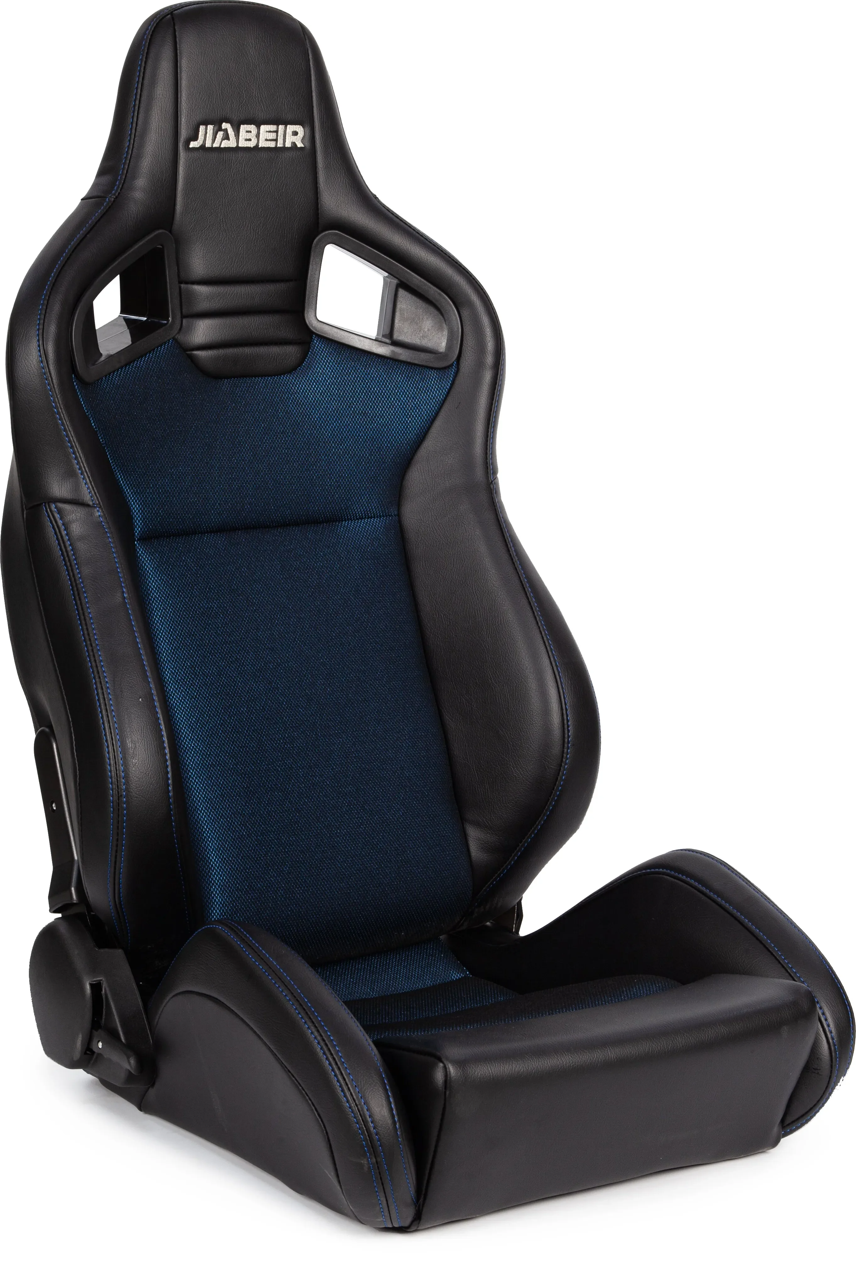 Black PVC leather car racing seat With Double Rails 1039