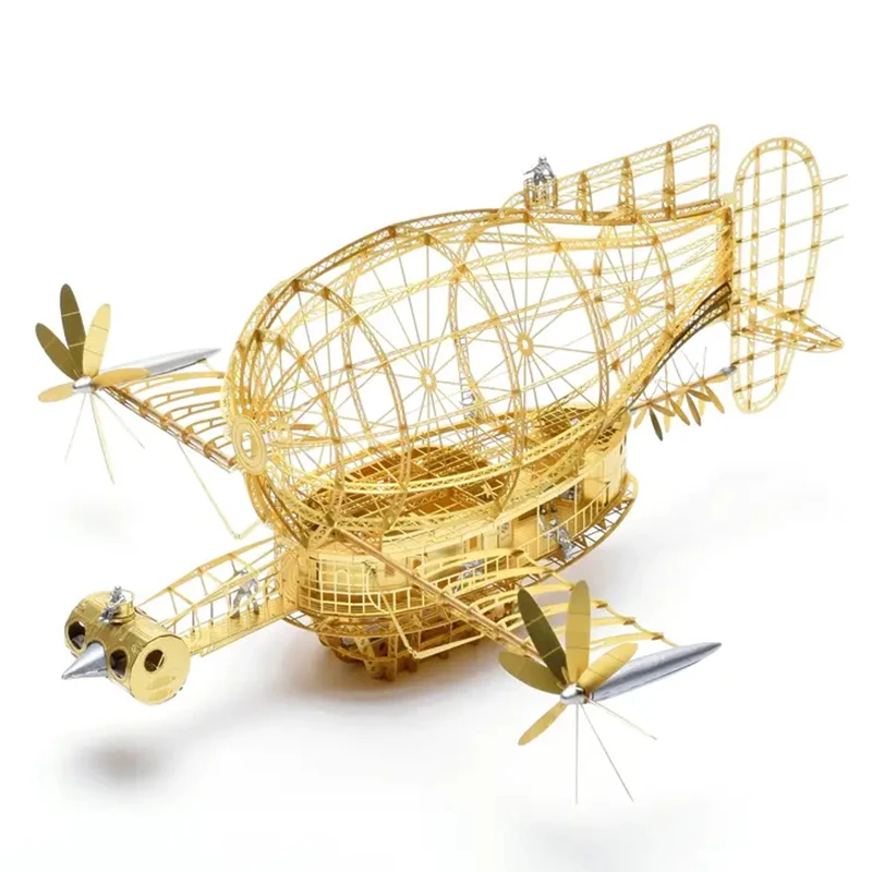 

G001 Hayao Miyazaki Sky City Red Pig airship DIY model, laser cut 3D brass metal model, holiday birthday gift