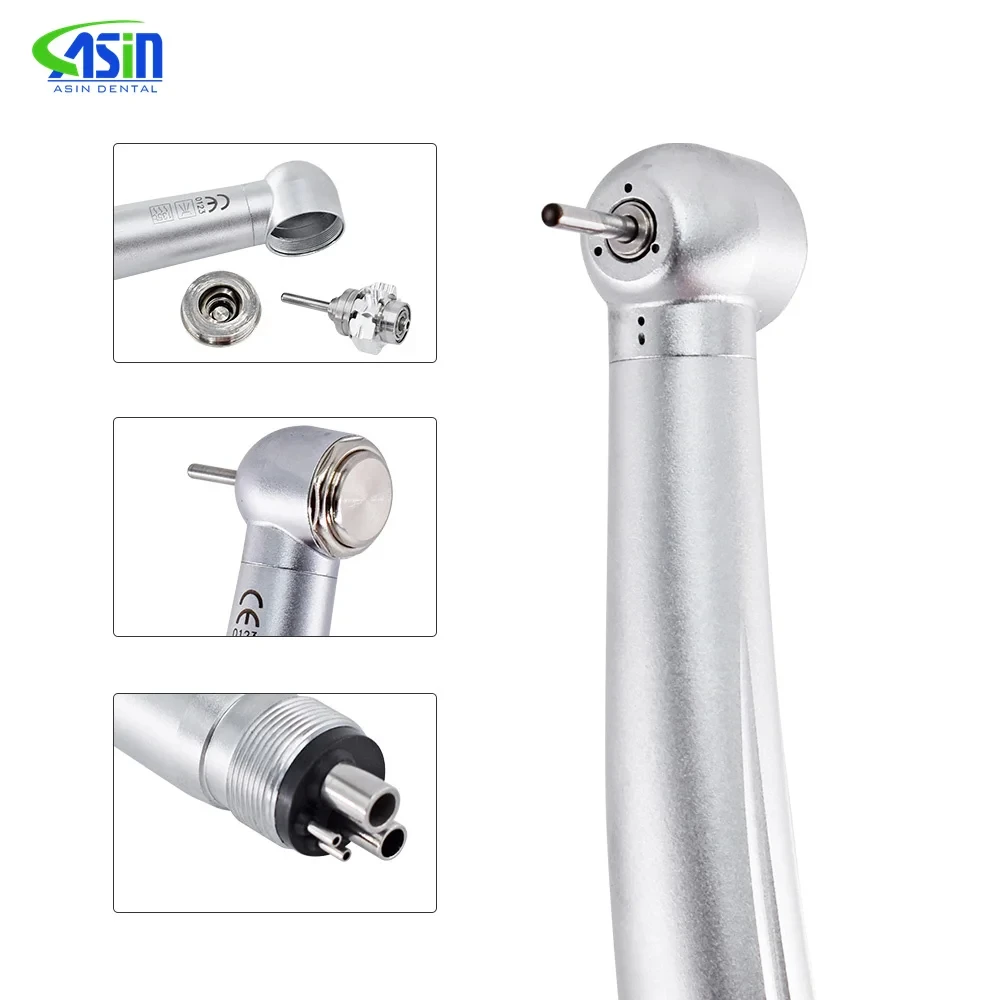 DEASIN Dental MAX High Speed Handpiece Self-Power E-generator Push Button Max Air Turbine Cartridge Rotor 2/4hole Dentistry