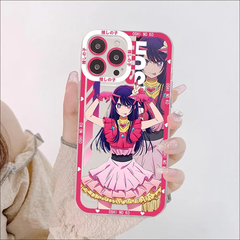 Oshi No Ko Anime Ai Hoshino Phone Case For iPhone 11 12 13 14 Mini Pro Max XR X XS TPU Clear Case