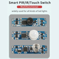 1pc 12v 24v Turn On/off Dimmable Touchless Ir Hand Sweep Wave Wardobe Cabinet PIR Induction Sensor Switch Sensor Module