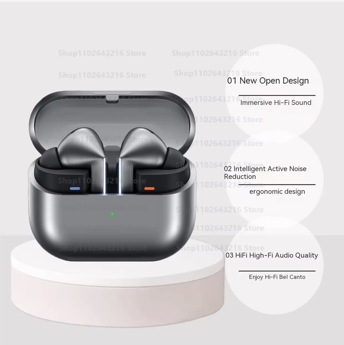 2025galaxy buds 3 pro verdadeiro fones de ouvido bluetooth com caso de carregamento redução de ruído tampões de ouvido macio anti-deslizamento dicas de ouvido