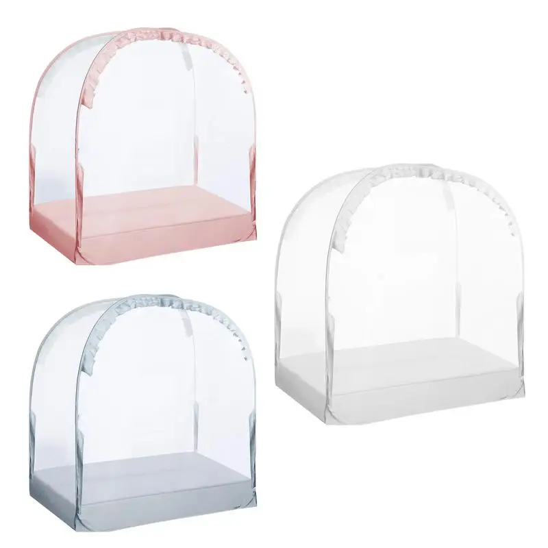 

Crib Tent Pop Up Crib Tent Canopy Breathable Mesh Pop-Up Bed Protection For Toddler Kids Nursery Bedroom School Travel