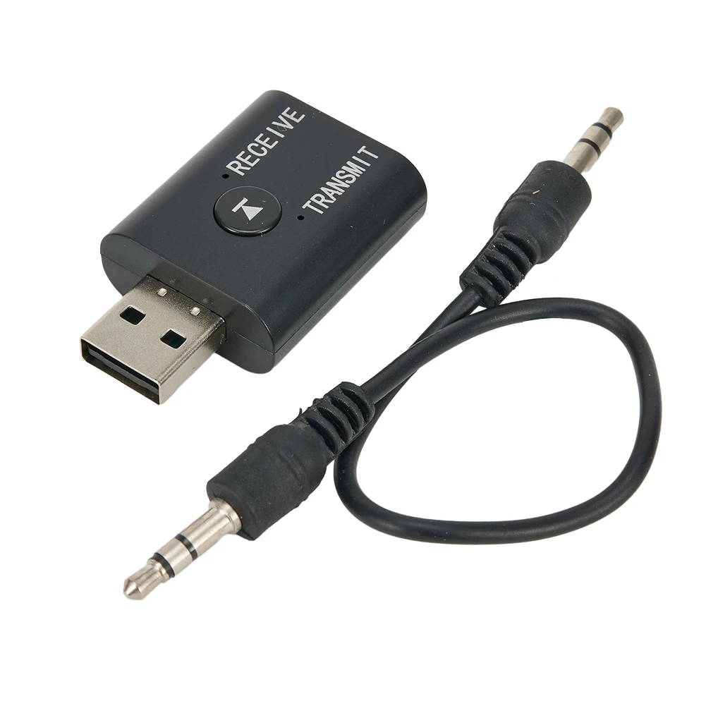 

USB Wireless Adapter 5.0 Blue Tooth Audio Receiver Transmitter Aux Adapter ABS Black 42x25x11mm TR6 Car Electronics Accessories