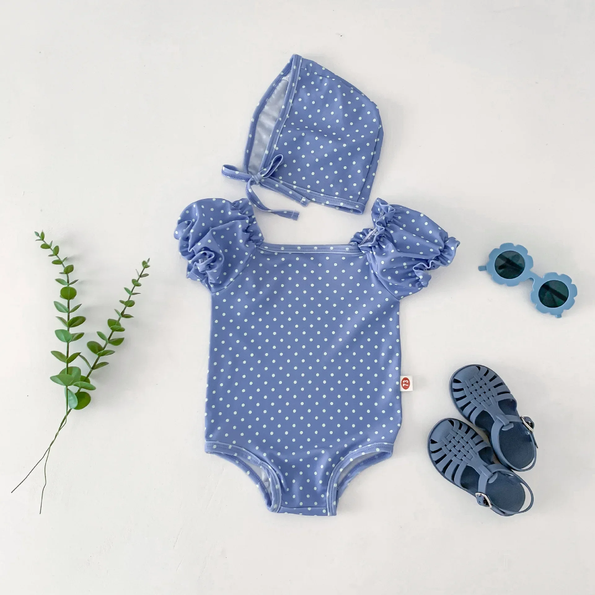 ZOETOPKID 2-teiliges Set Sommer-Baby-Badeanzug mit Schwimmkappe, Einteiliger Badeanzug für Mädchen, Schnelltrocknender Strand-Badeanzug für Draußen – Detail 11