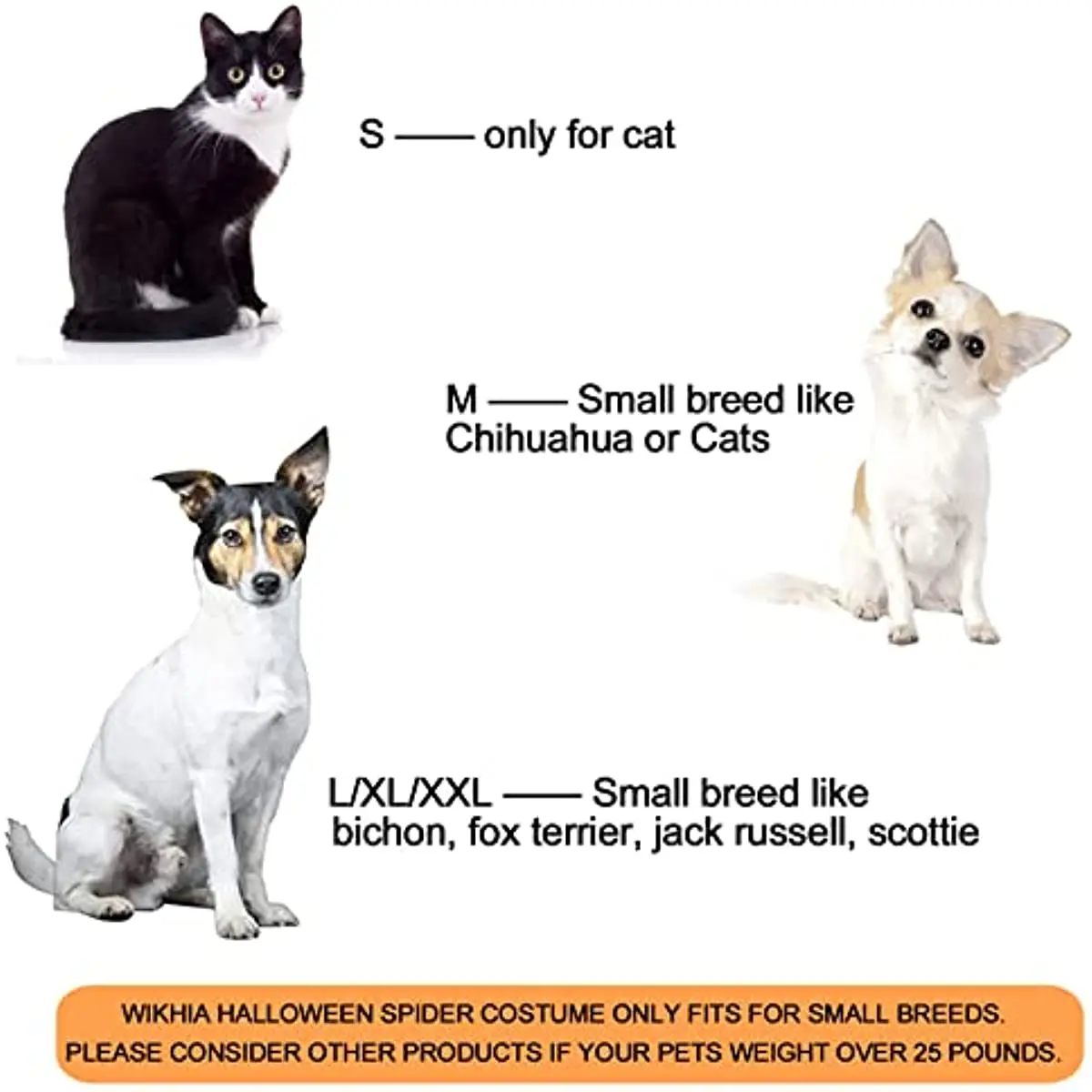 Halloween Dog Costume Cat Spider Halloween Costume for Dog Pet Clothes Puppy Cat Costume Party Cosplay Outfit Black Spider Puppy