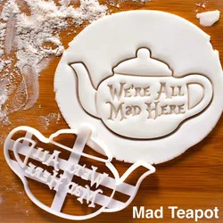 New Alice in Wonderland Tea Themed Stamp Grinder Embossed Tool White Diy Stamp Mold Cookie Grinder