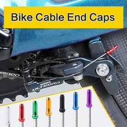Bike Cable End Caps with Cable Cutter Set, Cable End Crimps Brake Cable End Caps with Stainless Steel Wire Rope Aircraft