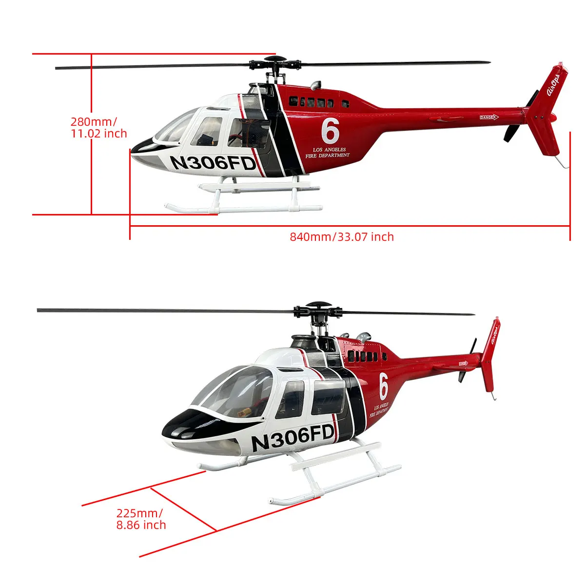 روبان 470 حجم BE206 RTF RC نموذج طائرة هليكوبتر