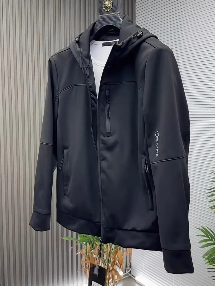 

Мужская осенняя новинка: повседневная куртка с капюшоном, высокое качество, универсальный стиль, повседневный и деловой, европейский дизайн, приталенный крой, анти...