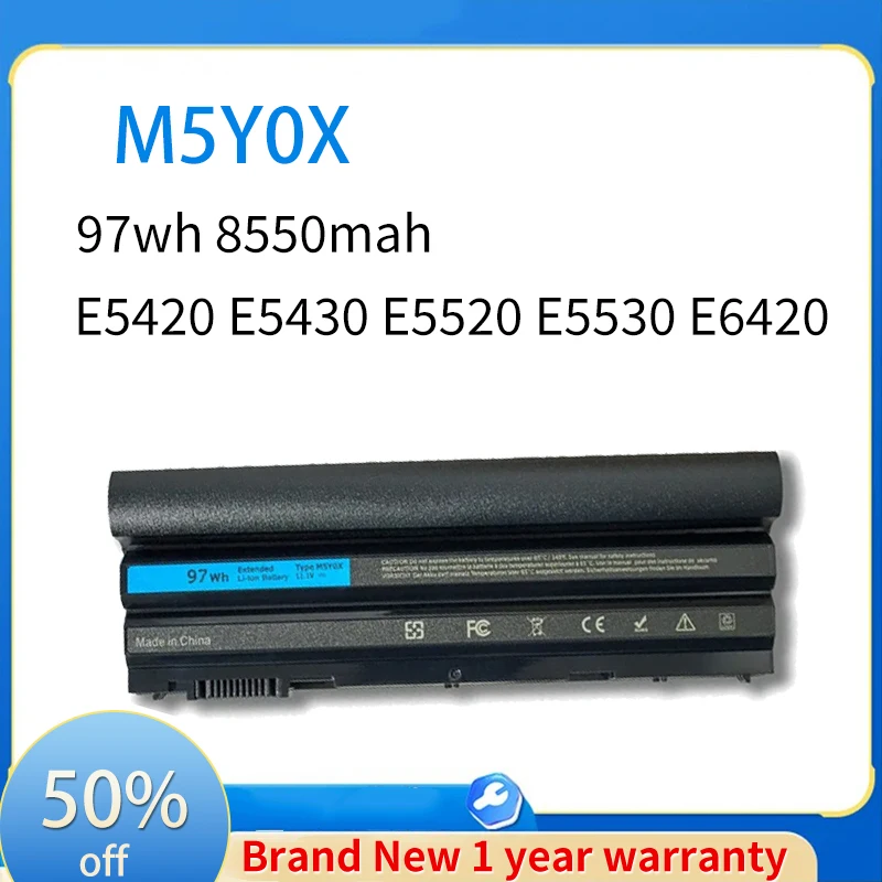 

M5Y0X 97 Втч аккумулятор для ноутбука Dell Latitude E5420 E5430 E5520 E5530 E6420 E6430 E6440 E6520 E6530 E6540 Inspiron 4420 5420 5425