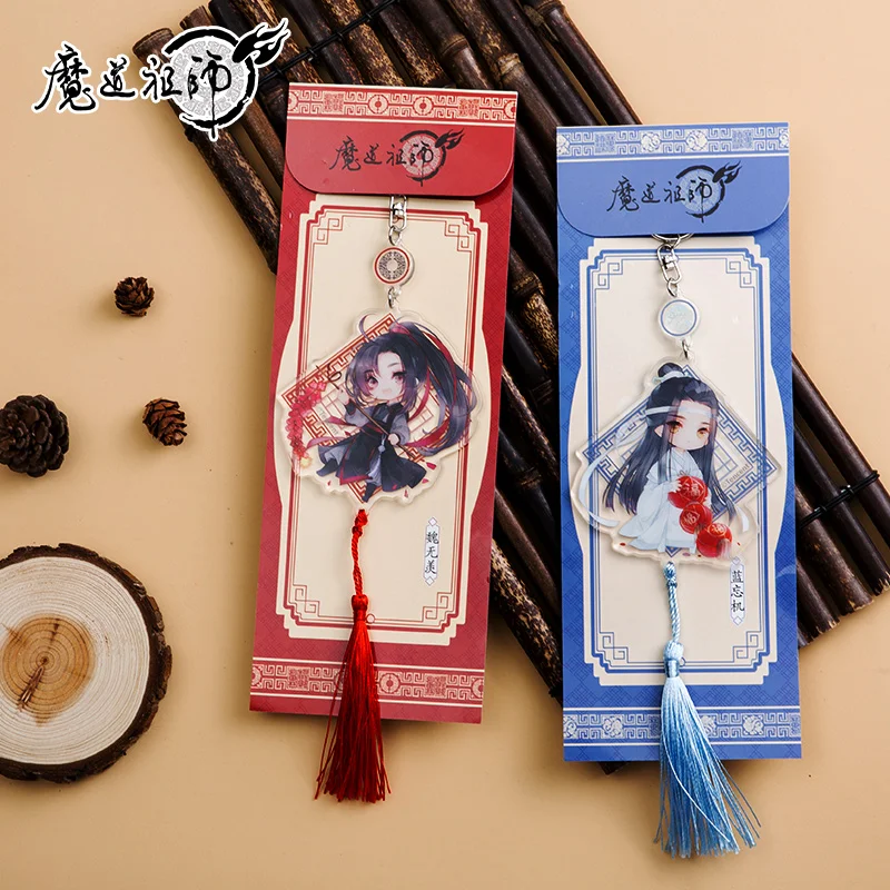 

Anime Grandmaster of Demonic Cultivation LanWangJi WeiWuXian Cospiay Q Version Acrylic Keychain Pendant