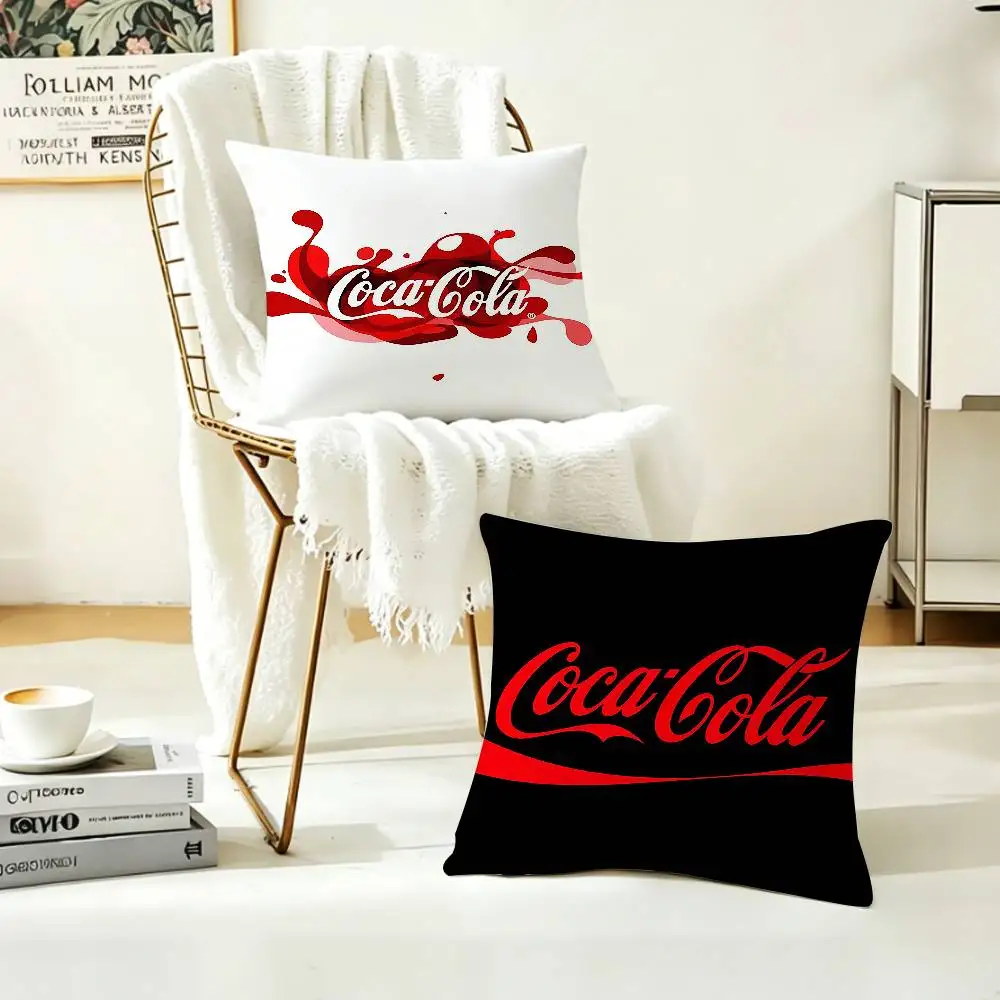 C-Coca C-cola V-Vintage Logo   Pillow Case Pattern Printed Pillowcase For Living Room Sofa Cushion Cover