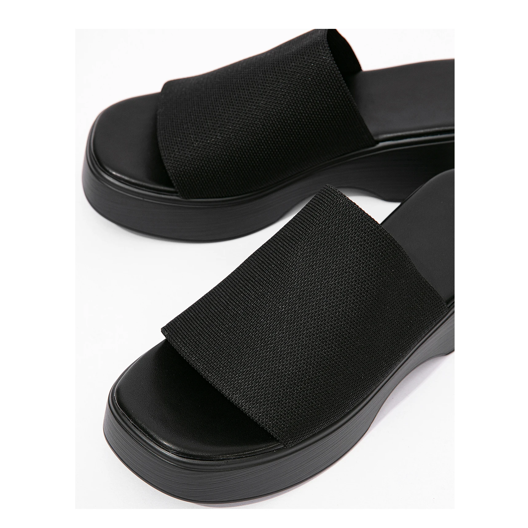 

Aneikeh BIG SZIE 43, летние женские шлепанцы на платформе с открытым носком, модные женские шлепанцы на низком каблуке с толстой подошвой