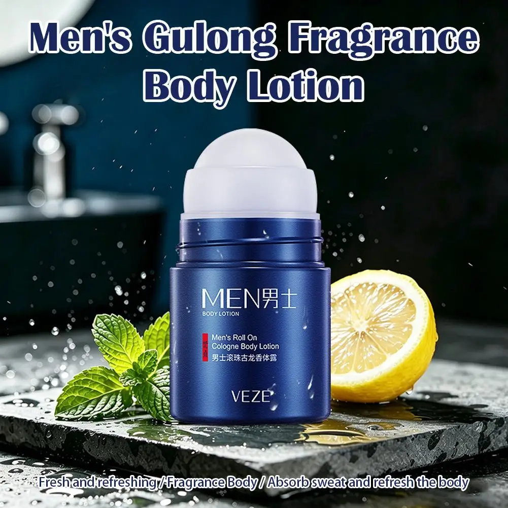 VEZE Men's Solid Cologne - Light and Fresh Scent Portable Stick for On-the-Go Convenience Men's Roll-on Cologne Body Lotion