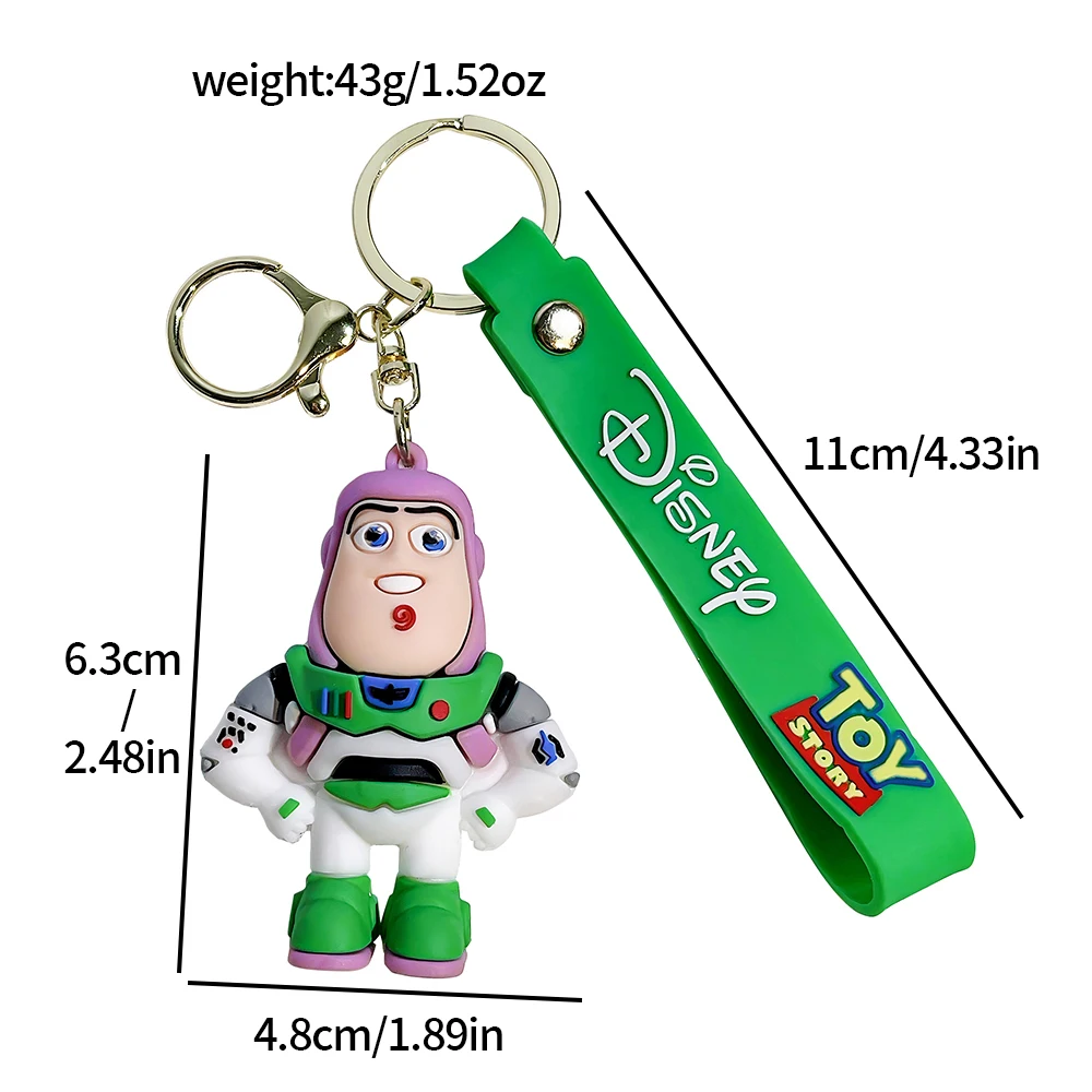 مجموعة سلسلة مفاتيح Toy Story، سلسلة مفاتيح على شكل شخصية Buzz Lightyear Woody PVC مع مجموعة حلقات مفاتيح لفيلم الرسوم المتحركة جيسي بولسي #6