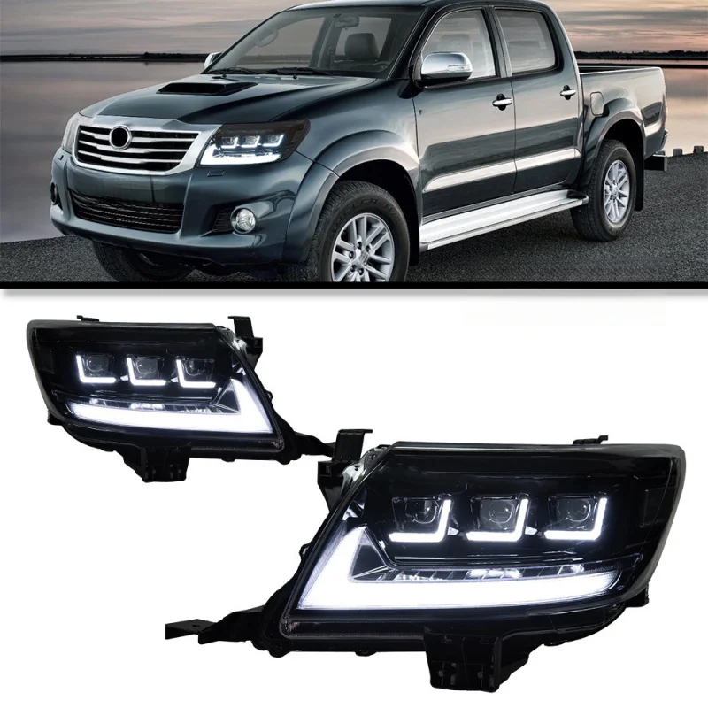 

Подходит для Toyota Hilux VIGO 2012-2014 годов, модифицированная светодиодная фара с линзой.