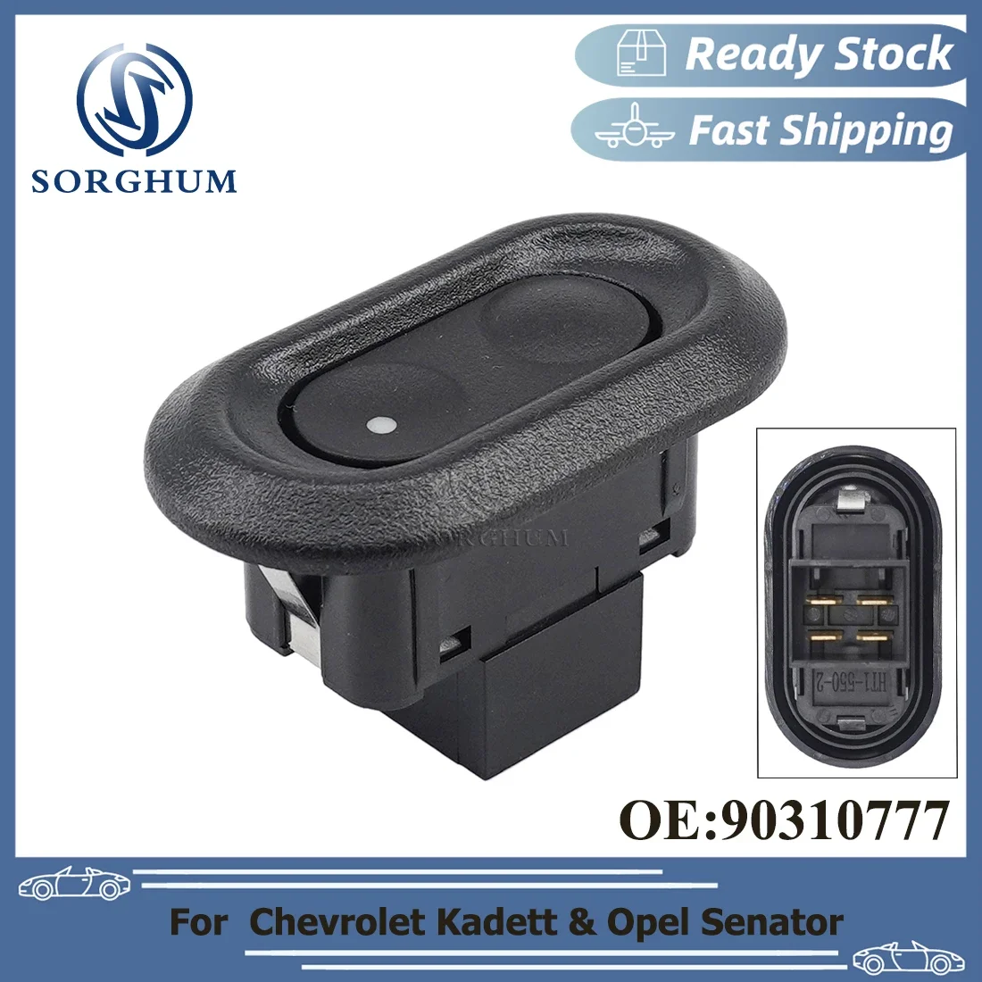 Botão do Interruptor do Vidro Elétrico do Lado do Passageiro SORGHUM 90310777 para Chevrolet Kadett 1994-1998 Omega 1993 para OPEL Senator B/Carlton