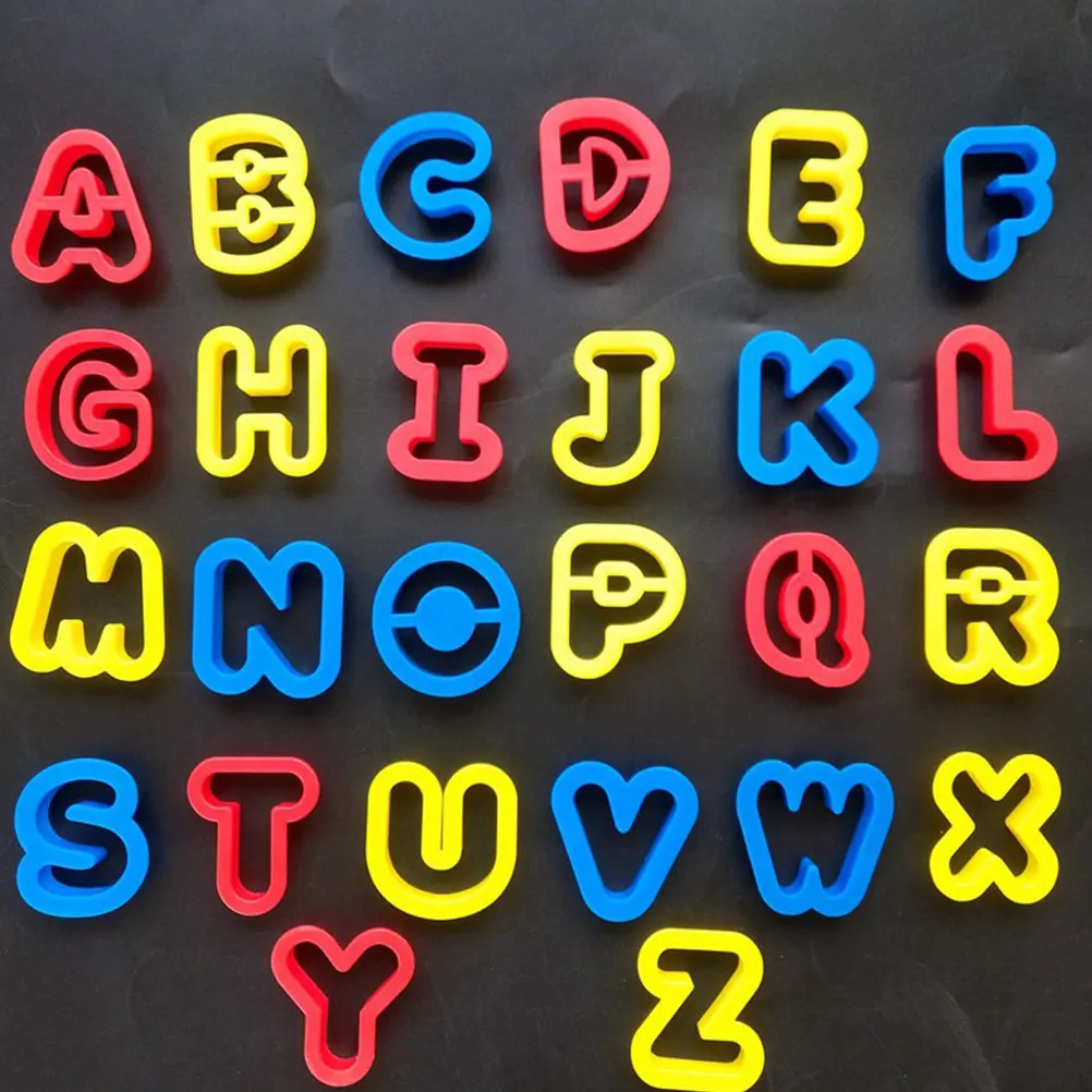 1 set kit di stampi in argilla per l'apprendimento precoce per bambini set di creatori di forme di numeri alfabetici premium fai da te modellazione di colori divertente per l'aula o