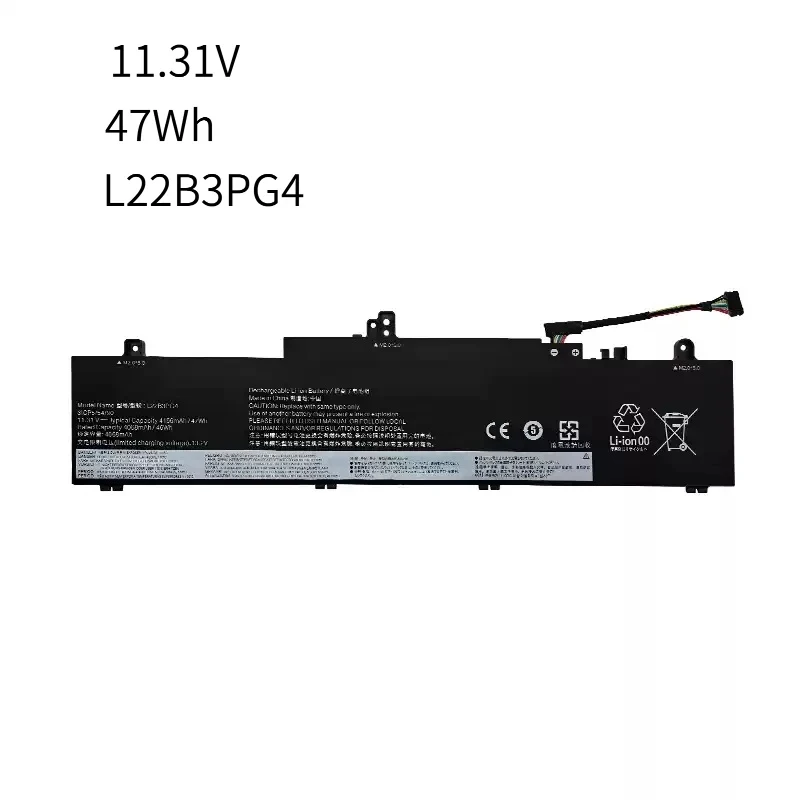 

WYORESYL22B3PG4 Laptop Battery For Lenovo ThinkPad E14 Gen 5/E16 Gen 1 L22M3PG4 11.31V 4156mAh 47Wh