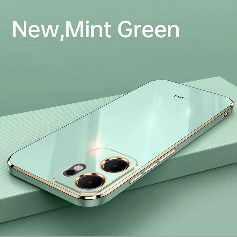 Für Oppo Reno 13A CPH2699 Fall 6D Überzug Silikon Stoßstange Weiche TPU Zurück Abdeckung Stoßfest Telefon Fall für Oppo Reno 13A Reno13A 5G