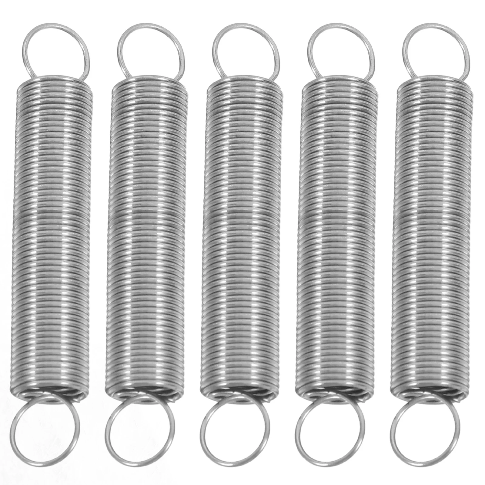 

5pcs 0.8mm Stainless Steel Tension Spring Double Hooks Extension Small Springs for Crafting Electric Brackets Parking Ladder